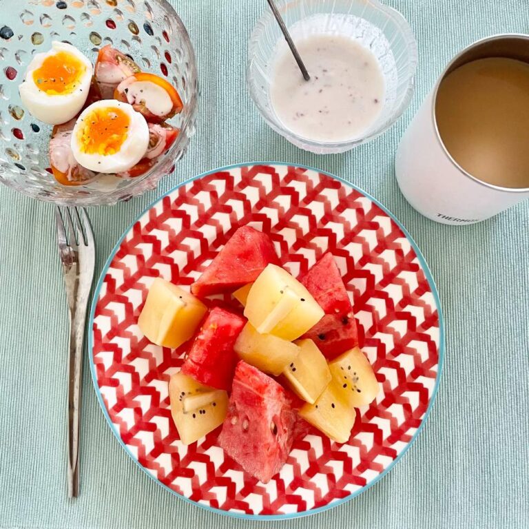 ダイエット中 朝ごはん タンパク質 果物 ヨーグルト